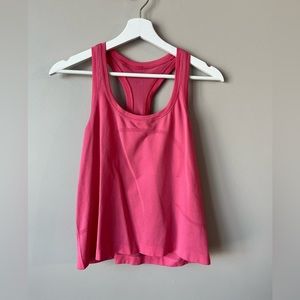 Swiftly Tech Racerback Tank Top 2.0 - Race Length - Size 8 - Heathered Neon Pink
